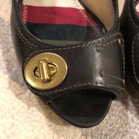 Coach Keira navy sling back high heels - Picture 2 of 10